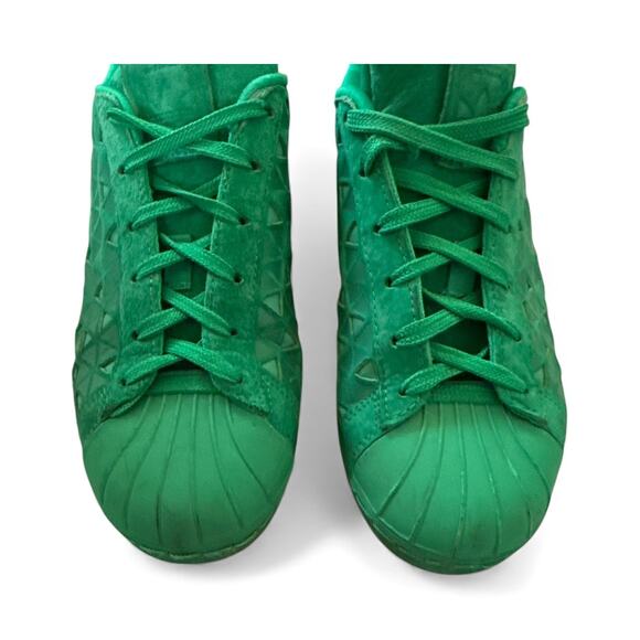 Adidas Superstar Xeno Reflective Kelly Green Men 5.5/ Women 7.5 Sneaker - Picture 4 of 9